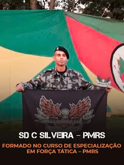 Sd C Silveira – PMRS, formado no Curso de Especialização em Força Tática