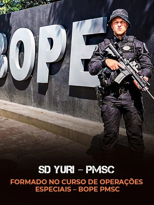 Sd Yuri – PMSC, formado no Curso de Operações Especiais – BOPE PMSC